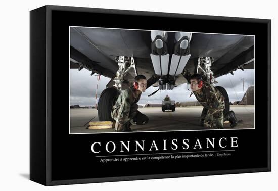 Connaissance: Citation Et Affiche D'Inspiration Et Motivation-null-Framed Stretched Canvas