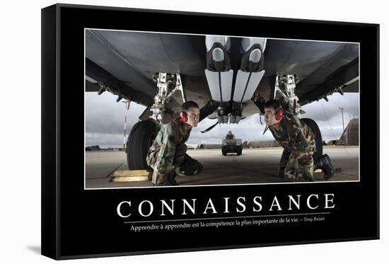 Connaissance: Citation Et Affiche D'Inspiration Et Motivation-null-Framed Stretched Canvas