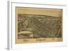 Conneaut, Ohio - Panoramic Map-Lantern Press-Framed Art Print