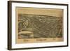 Conneaut, Ohio - Panoramic Map-Lantern Press-Framed Art Print