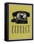 Connect Retro Telephone Player Art Poster Print-null-Framed Stretched Canvas