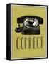 Connect Retro Telephone Player Art Poster Print-null-Framed Stretched Canvas