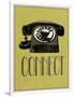 Connect Retro Telephone Player Art Poster Print-null-Framed Art Print