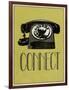 Connect Retro Telephone Player Art Poster Print-null-Framed Art Print