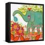 Connected - Elephant-Wyanne-Framed Stretched Canvas