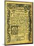 Connecticut Banknote, 1780-null-Mounted Giclee Print