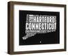 Connecticut Black and White Map-NaxArt-Framed Art Print