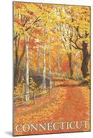 Connecticut, Fall Colors Scene-Lantern Press-Mounted Art Print