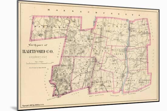 Connecticut: Hartford County North, c.1893-null-Mounted Art Print