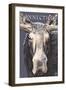 Connecticut - Moose Up Close-Lantern Press-Framed Art Print