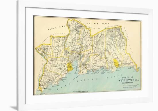 Connecticut: New Haven County South, c.1893-null-Framed Art Print