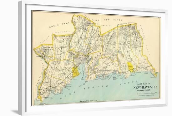 Connecticut: New Haven County South, c.1893-null-Framed Art Print