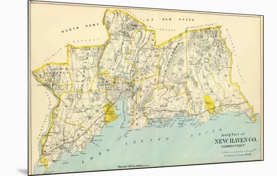 Connecticut: New Haven County South, c.1893-null-Mounted Art Print