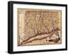 Connecticut - Panoramic Map-Lantern Press-Framed Art Print