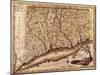 Connecticut - Panoramic Map-Lantern Press-Mounted Art Print