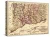 Connecticut - Panoramic Map-Lantern Press-Stretched Canvas