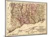 Connecticut - Panoramic Map-Lantern Press-Mounted Art Print