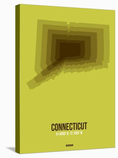 Connecticut Radiant Map 2-NaxArt-Stretched Canvas