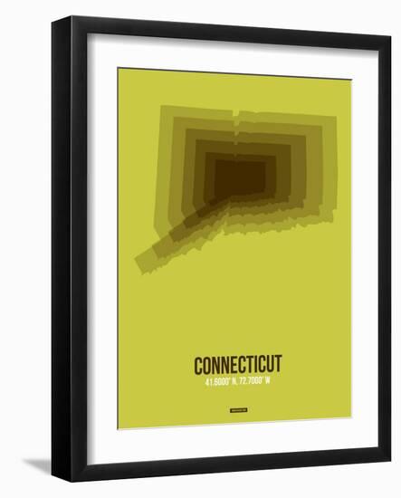 Connecticut Radiant Map 2-NaxArt-Framed Art Print