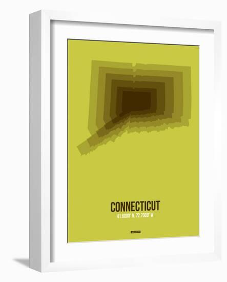 Connecticut Radiant Map 2-NaxArt-Framed Art Print