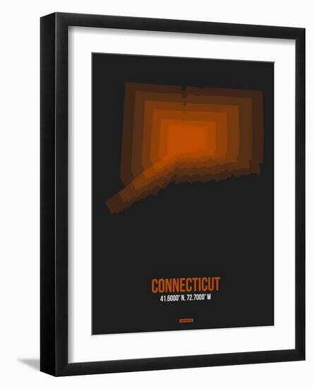 Connecticut Radiant Map 4-NaxArt-Framed Art Print