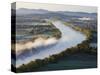 Connecticut River at Dawn As Seen From South Sugarloaf Mountain, Deerfield, Massachusetts, USA-Jerry & Marcy Monkman-Stretched Canvas