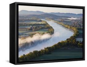 Connecticut River at Dawn As Seen From South Sugarloaf Mountain, Deerfield, Massachusetts, USA-Jerry & Marcy Monkman-Framed Stretched Canvas