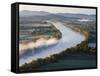 Connecticut River at Dawn As Seen From South Sugarloaf Mountain, Deerfield, Massachusetts, USA-Jerry & Marcy Monkman-Framed Stretched Canvas