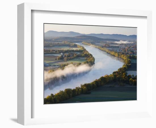 Connecticut River at Dawn As Seen From South Sugarloaf Mountain, Deerfield, Massachusetts, USA-Jerry & Marcy Monkman-Framed Photographic Print