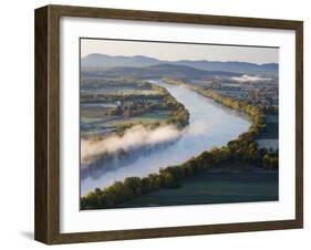 Connecticut River at Dawn As Seen From South Sugarloaf Mountain, Deerfield, Massachusetts, USA-Jerry & Marcy Monkman-Framed Photographic Print