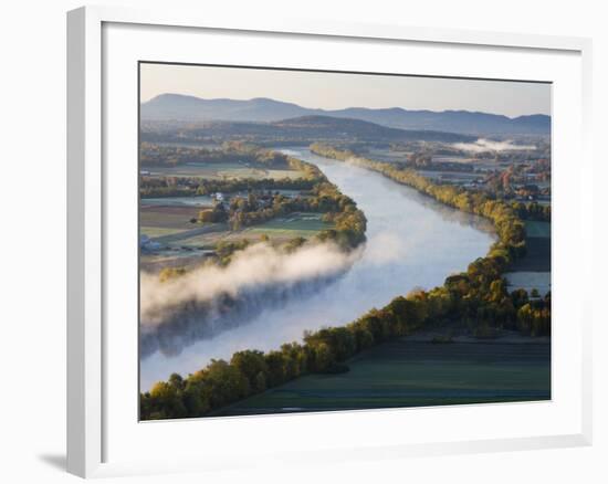 Connecticut River at Dawn As Seen From South Sugarloaf Mountain, Deerfield, Massachusetts, USA-Jerry & Marcy Monkman-Framed Photographic Print