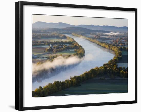 Connecticut River at Dawn As Seen From South Sugarloaf Mountain, Deerfield, Massachusetts, USA-Jerry & Marcy Monkman-Framed Photographic Print