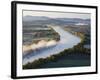 Connecticut River at Dawn As Seen From South Sugarloaf Mountain, Deerfield, Massachusetts, USA-Jerry & Marcy Monkman-Framed Photographic Print