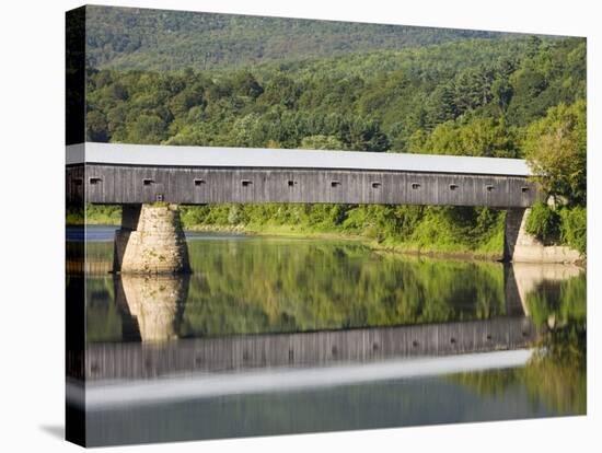 Connecticut River Between Windsor, Vermont and Cornish, New Hampshire, Usa-Jerry & Marcy Monkman-Stretched Canvas