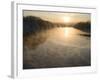 Connecticut River in Montague, Massachusetts at Sunrise on a Frosty Morning-John Nordell-Framed Photographic Print