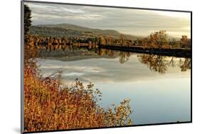 Connecticut River Tranquil Autumn Scenic Vista-George Oze-Mounted Photographic Print