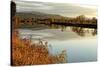 Connecticut River Tranquil Autumn Scenic Vista-George Oze-Stretched Canvas