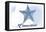 Connecticut - Starfish - Blue - Coastal Icon-Lantern Press-Framed Stretched Canvas
