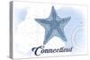Connecticut - Starfish - Blue - Coastal Icon-Lantern Press-Stretched Canvas