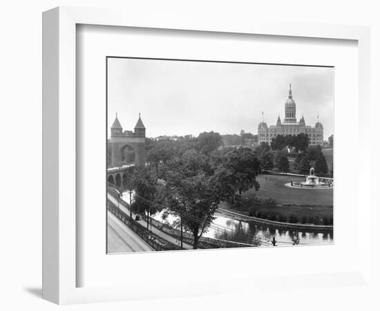 Connecticut State Capitol and Bushnell Park-null-Framed Photographic Print