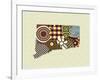 Connecticut State Map-Lanre Adefioye-Framed Giclee Print