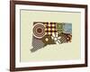 Connecticut State Map-Lanre Adefioye-Framed Giclee Print