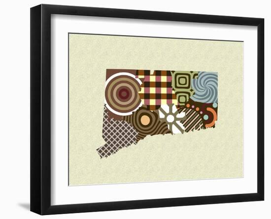 Connecticut State Map-Lanre Adefioye-Framed Giclee Print