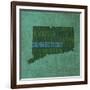 Connecticut State Words-David Bowman-Framed Giclee Print