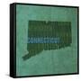 Connecticut State Words-David Bowman-Framed Stretched Canvas