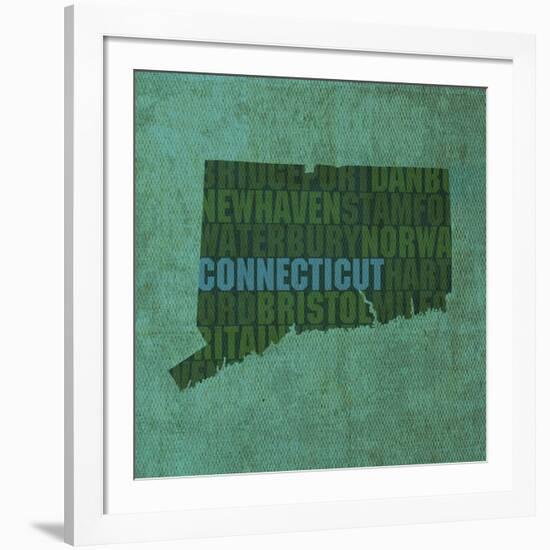 Connecticut State Words-David Bowman-Framed Giclee Print