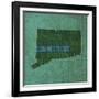 Connecticut State Words-David Bowman-Framed Giclee Print
