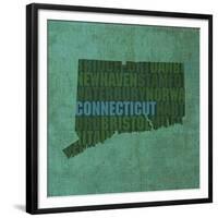 Connecticut State Words-David Bowman-Framed Giclee Print