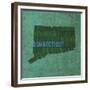 Connecticut State Words-David Bowman-Framed Giclee Print