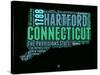 Connecticut Word Cloud 1-NaxArt-Stretched Canvas